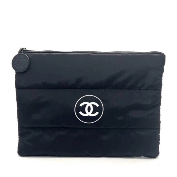 CHANEL Black Quilted Large Pouch, NWOT - Picture 5 of 11